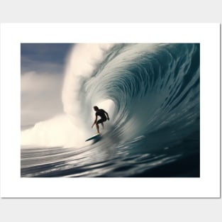 Surfing the perfect wave Posters and Art